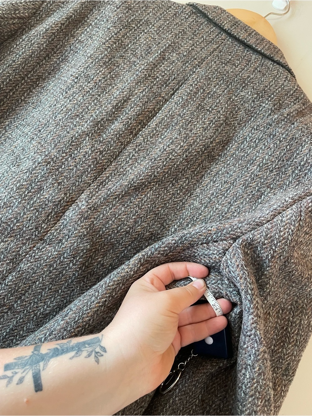 🐱 Harris Tweed | VINTAGE Wool Mens 44T Coat - Picture 11 of 11